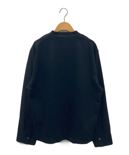 IRENISA（イレニサ）IRENISA (イレニサ) PULL OVER SHIRT WITH LEATHER TAB ブラック サイズ:2の古着・服飾アイテム