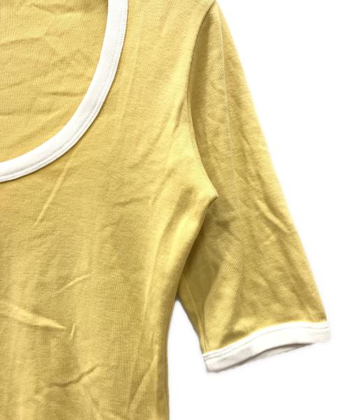 courreges（クレージュ）courreges (クレージュ) Holistic Contrast T-Shirt イエロー サイズ:Sの古着・服飾アイテム