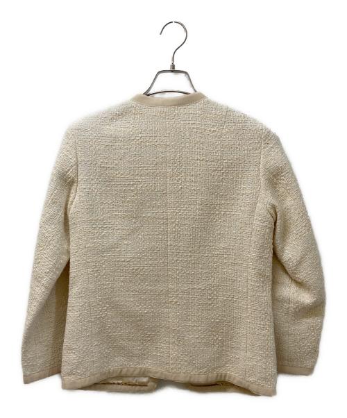 MUSE de Deuxieme Classe（ミューズ ドゥーズィエム クラス）MUSE de Deuxieme Classe (ミューズ ドゥーズィエム クラス) tweed Vネックジャケット ベージュ サイズ:Freeの古着・服飾アイテム