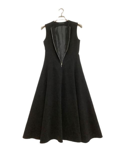 CINOH（チノ）CINOH (チノ) FLARE EVENING DRESS ブラック サイズ:36の古着・服飾アイテム