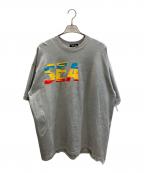 WIND AND SEA×VIOLA&ROSESウィンダンシー×ビオラ＆ローゼス）の古着「プリントTシャツ」｜グレー