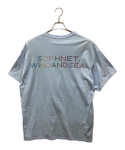 WIND AND SEA（ウィンダンシー）WIND AND SEA (ウィンダンシー) SOPHNET. (ソフネット) ラインストーンTシャツ ブルー サイズ:XLの古着・服飾アイテム