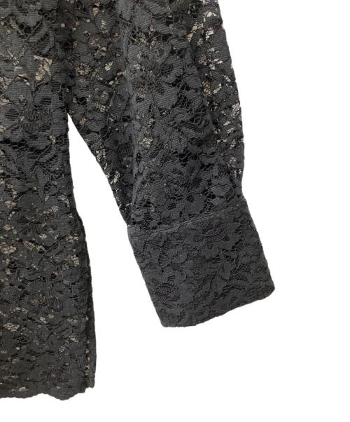 journal standard L'essage（ジャーナルスタンダード レサージュ）journal standard L'essage (ジャーナルスタンダード レサージュ) レースシャツ ブラック サイズ:Fの古着・服飾アイテム