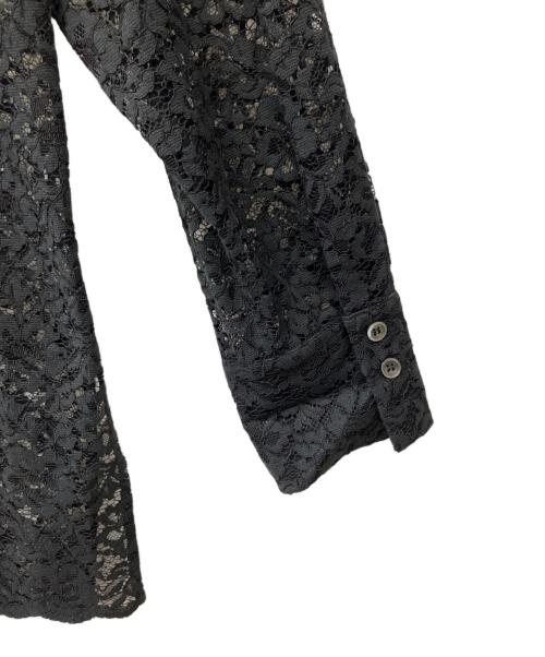 journal standard L'essage（ジャーナルスタンダード レサージュ）journal standard L'essage (ジャーナルスタンダード レサージュ) レースシャツ ブラック サイズ:Fの古着・服飾アイテム