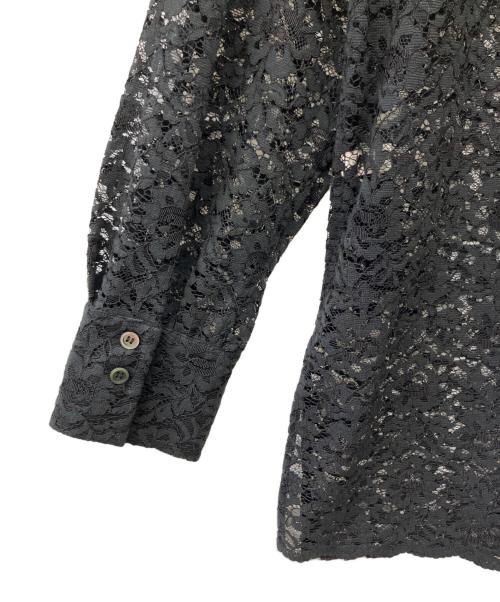 journal standard L'essage（ジャーナルスタンダード レサージュ）journal standard L'essage (ジャーナルスタンダード レサージュ) レースシャツ ブラック サイズ:Fの古着・服飾アイテム