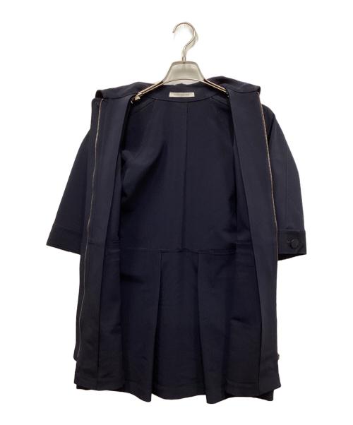 FOXEY NEWYORK（フォクシーニューヨーク）FOXEY NEWYORK (フォクシーニューヨーク) ジップコート ネイビー サイズ:38の古着・服飾アイテム