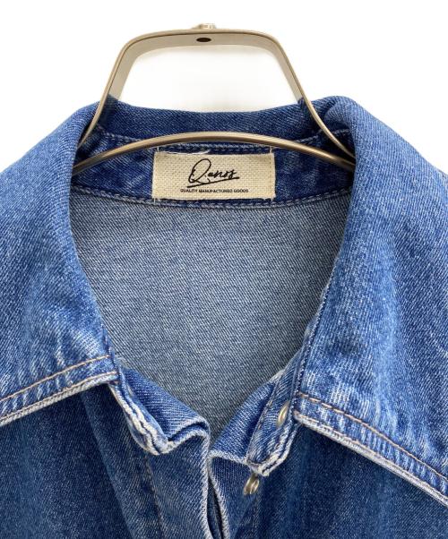 Q.anos（キュアノス）Q.anos (キュアノス) デニムロングシャツ インディゴ サイズ:Fの古着・服飾アイテム