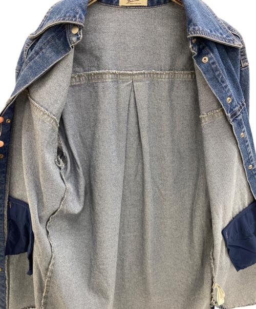 Q.anos（キュアノス）Q.anos (キュアノス) デニムロングシャツ インディゴ サイズ:Fの古着・服飾アイテム