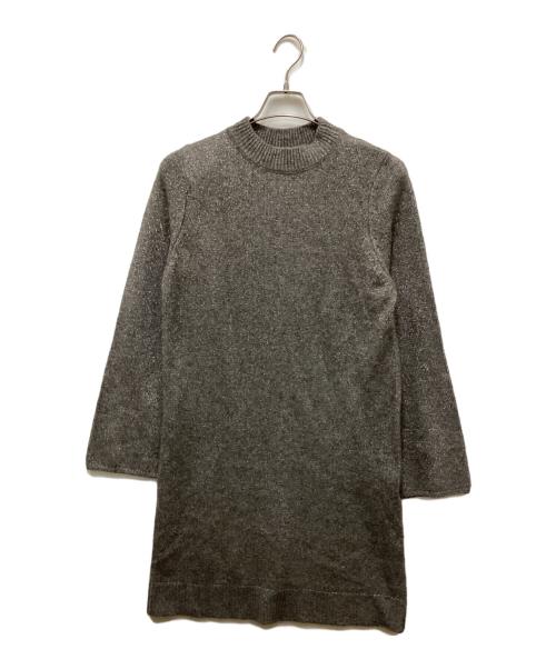 CADUNE（カデュネ）CADUNE (カデュネ) ラメワンピ×チュールスカートセット グレー×ブラック サイズ:38の古着・服飾アイテム