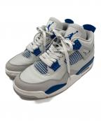 NIKEナイキ）の古着「AIR JORDAN 4 RETRO（エアフォース4レトロ）」｜ホワイト×ブルー