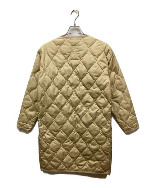 TAION（タイオン）TAION (タイオン) ミリタリー Vネックジップ ダウンコート ベージュ サイズ:XSの古着・服飾アイテム