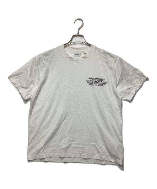 BURBERRY（バーバリー）BURBERRY (バーバリー) ロゴ ロケーションプリント オーバーサイズTシャツ ホワイト サイズ:Sの古着・服飾アイテム