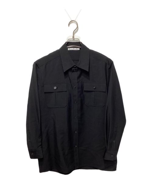 Acne studios（アクネ ストゥディオス）Acne studios (アクネ ストゥディオス) ルールミリタリーシャツ ブラック サイズ:46の古着・服飾アイテム