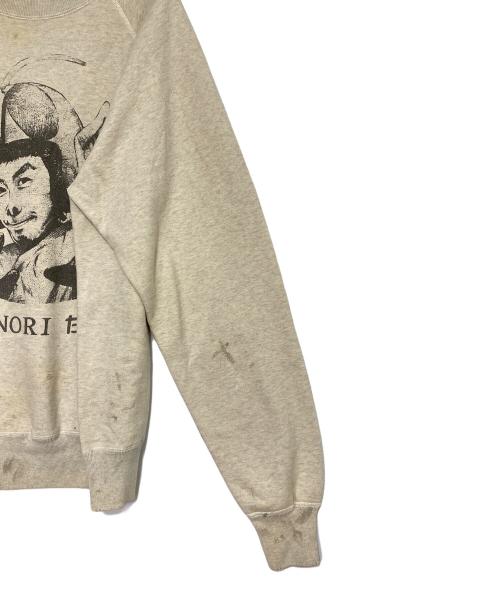 SAINT MICHAEL（セントマイケル）SAINT MICHAEL (セントマイケル) KN CREW SWEAT/ NORIDA-/GRAY アイボリー サイズ:Lの古着・服飾アイテム
