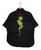 HUMAN MADEヒューマンメイド）の古着「DRAGON S/S SHIRT」｜ブラック