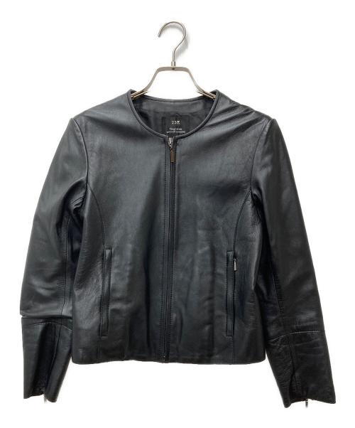 23区（ニジュウサンク）23区 (ニジュウサンク) ラムレザージャケット ブラック サイズ:32の古着・服飾アイテム