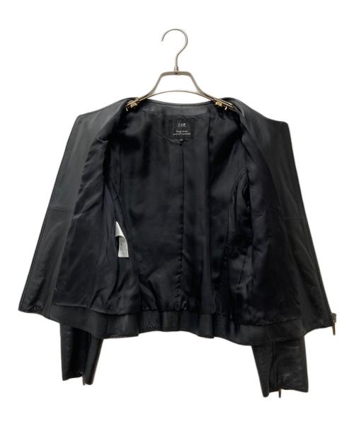 23区（ニジュウサンク）23区 (ニジュウサンク) ラムレザージャケット ブラック サイズ:32の古着・服飾アイテム