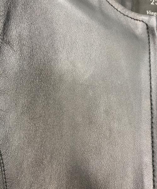 23区（ニジュウサンク）23区 (ニジュウサンク) ラムレザージャケット ブラック サイズ:32の古着・服飾アイテム