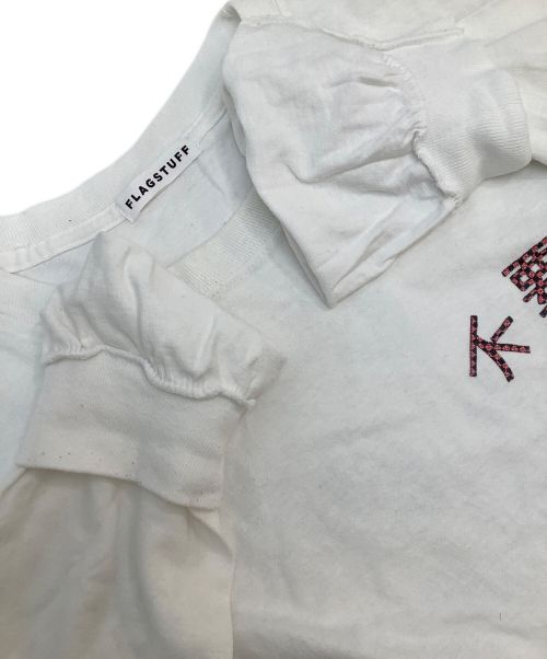 flagstuff（フラグスタフ）flagstuff (フラグスタフ) Don't Come (ドントカム) プリントTシャツ ホワイト サイズ:XXLの古着・服飾アイテム