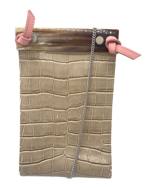 SAGAN VIENNA（サガン ヴィエンナ）SAGAN VIENNA (サガン ヴィエンナ) クロコダイル柄チェーンショルダーバッグの古着・服飾アイテム
