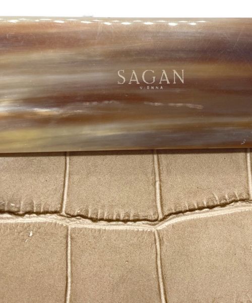 SAGAN VIENNA（サガン ヴィエンナ）SAGAN VIENNA (サガン ヴィエンナ) クロコダイル柄チェーンショルダーバッグの古着・服飾アイテム