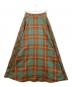 Ameri（アメリ）の古着「EVELYN CHECK FLARE SKIRT」｜グリーン×ブラウン