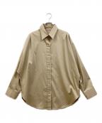Loungedressラウンジドレス）の古着「サテンBIGシャツ」｜ベージュ