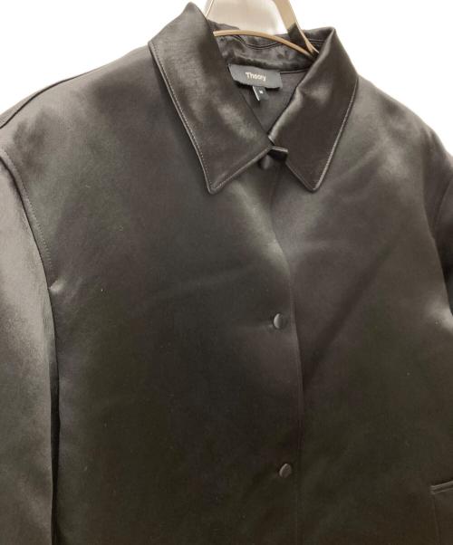 theory（セオリー）theory (セオリー) Bonded Satin Coaches JKT ブラック サイズ:Mの古着・服飾アイテム