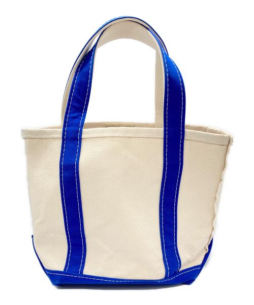 L.L.Bean（エルエルビーン）L.L.Bean (エルエルビーン) トートバッグ ホワイト×ブルーの古着・服飾アイテム