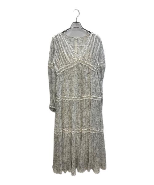 HER LIP TO（ハーリップトゥ）HER LIP TO (ハーリップトゥ) Monotone Floral Pleated Dress アイボリー サイズ:SIZE Mの古着・服飾アイテム