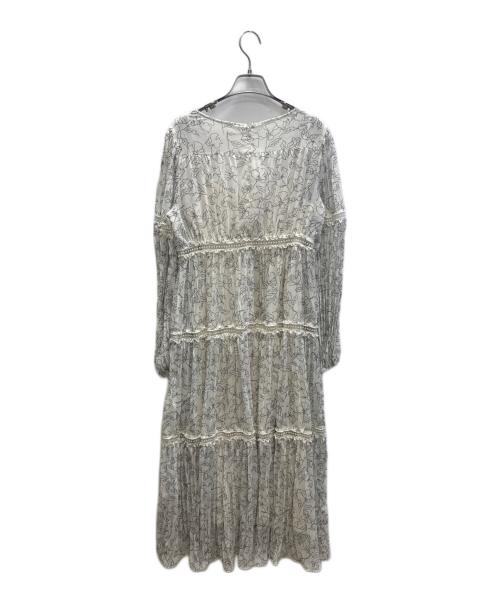 HER LIP TO（ハーリップトゥ）HER LIP TO (ハーリップトゥ) Monotone Floral Pleated Dress アイボリー サイズ:SIZE Mの古着・服飾アイテム