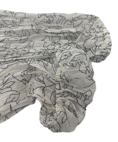 HER LIP TO（ハーリップトゥ）HER LIP TO (ハーリップトゥ) Monotone Floral Pleated Dress アイボリー サイズ:SIZE Mの古着・服飾アイテム