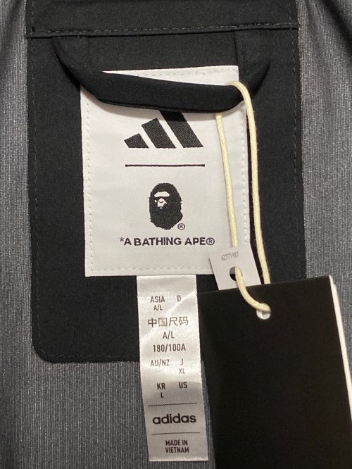 adidas（アディダス）adidas (アディダス) A BATHING APE (アベイシングエイプ) WIND.RDY JACKET ブラック サイズ:XLの古着・服飾アイテム