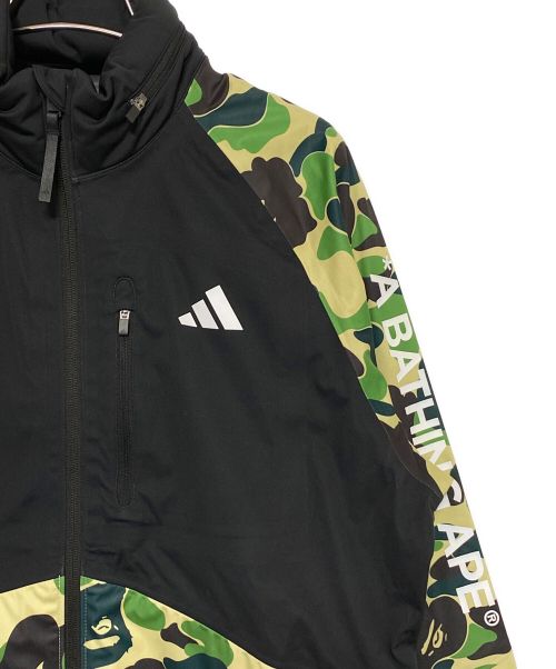 adidas（アディダス）adidas (アディダス) A BATHING APE (アベイシングエイプ) WIND.RDY JACKET ブラック サイズ:XLの古着・服飾アイテム