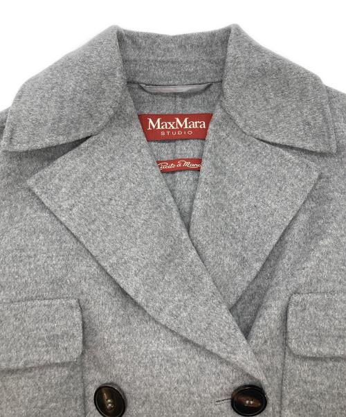 Max Mara Studio（マックスマーラ ストゥディオ）Max Mara Studio (マックスマーラ ストゥディオ) ダブルフェイスショートコート グレー サイズ:SIZE 34の古着・服飾アイテム