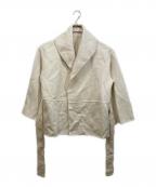 ROSSOロッソ）の古着「ウールカシミヤリバーミドルショールコート」｜ホワイト