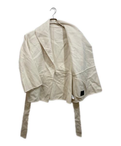 ROSSO（ロッソ）ROSSO (ロッソ) ウールカシミヤリバーミドルショールコート ホワイト サイズ:SIZE Freeの古着・服飾アイテム