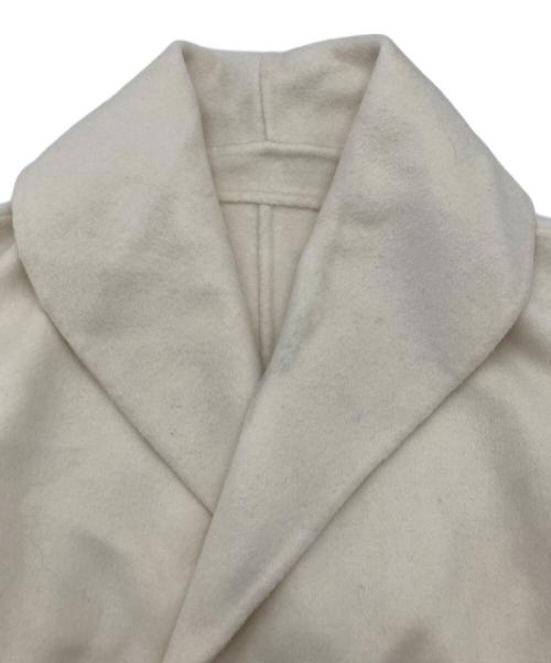 ROSSO（ロッソ）ROSSO (ロッソ) ウールカシミヤリバーミドルショールコート ホワイト サイズ:SIZE Freeの古着・服飾アイテム