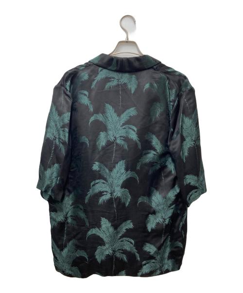 Saint Laurent Paris（サンローランパリ）Saint Laurent Paris (サンローランパリ) ボタニカル柄ショールカラー半袖シャツ　643127 ブラック サイズ:Mの古着・服飾アイテム