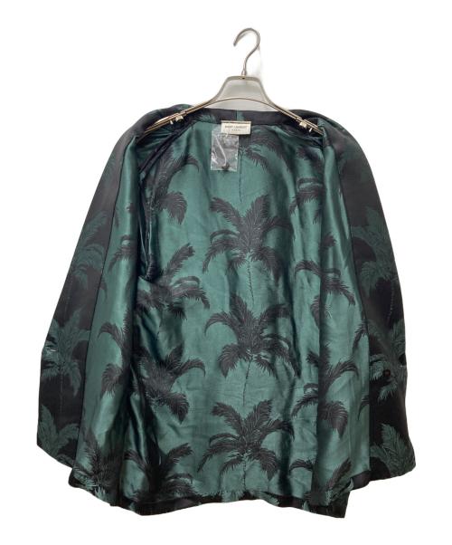 Saint Laurent Paris（サンローランパリ）Saint Laurent Paris (サンローランパリ) ボタニカル柄ショールカラー半袖シャツ　643127 ブラック サイズ:Mの古着・服飾アイテム