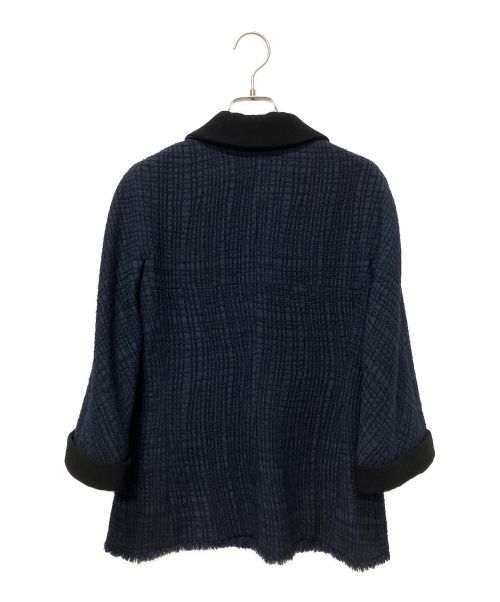 CHANEL（シャネル）CHANEL (シャネル) ラメツイードジャケット ネイビー サイズ:38の古着・服飾アイテム