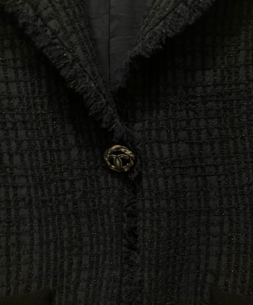 CHANEL（シャネル）CHANEL (シャネル) ラメツイードジャケット ネイビー サイズ:38の古着・服飾アイテム