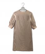 M-premierBLACKエムプルミエブラック）の古着「ダブルクロスタックスリーブワンピース」｜ライトピンク