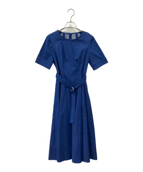 ANAYI（アナイ）ANAYI (アナイ) シルクデニムベルト付きワンピース インディゴ サイズ:36の古着・服飾アイテム