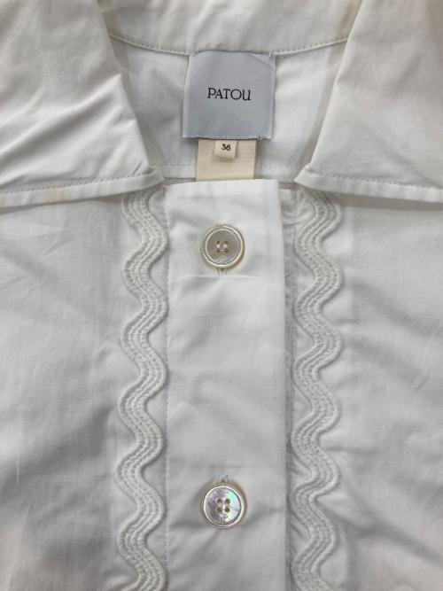 patou（パトゥ）patou (パトゥ) SHORT SLEEVES BRAID SHIRT ホワイト サイズ:SIZE36の古着・服飾アイテム