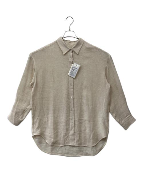 journal standard L'essage（ジャーナルスタンダード レサージュ）journal standard L'essage (ジャーナルスタンダード レサージュ) リネンパナマシャツ ベージュ サイズ:Fの古着・服飾アイテム