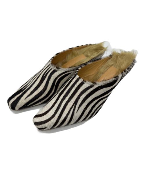 JANE SMITH（ジェーンスミス）JANE SMITH (ジェーンスミス) MULE ZEBRA ブラック サイズ:35 1/2の古着・服飾アイテム