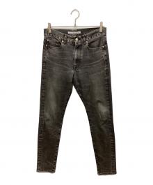JOHN LAWRENCE SULLIVAN（ジョン ローレンス サリバン）の古着「WASHED DENIM TAPERED PANTS/ウォッシュドデニムテーパードパンツ」｜グレー