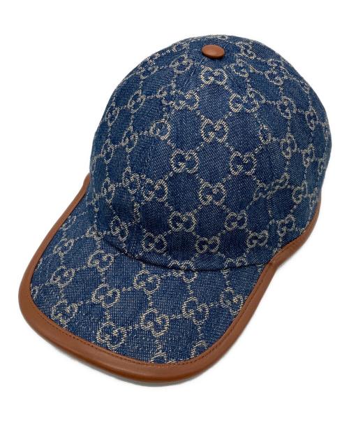 GUCCI（グッチ）GUCCI (グッチ) デニムベースボールキャップ インディゴの古着・服飾アイテム