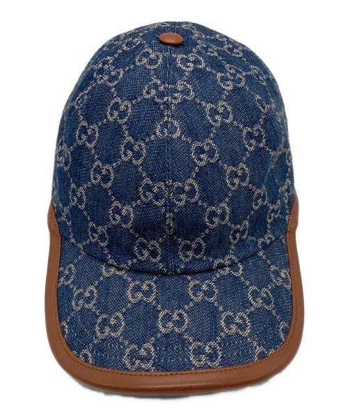 GUCCI（グッチ）GUCCI (グッチ) デニムベースボールキャップ インディゴの古着・服飾アイテム